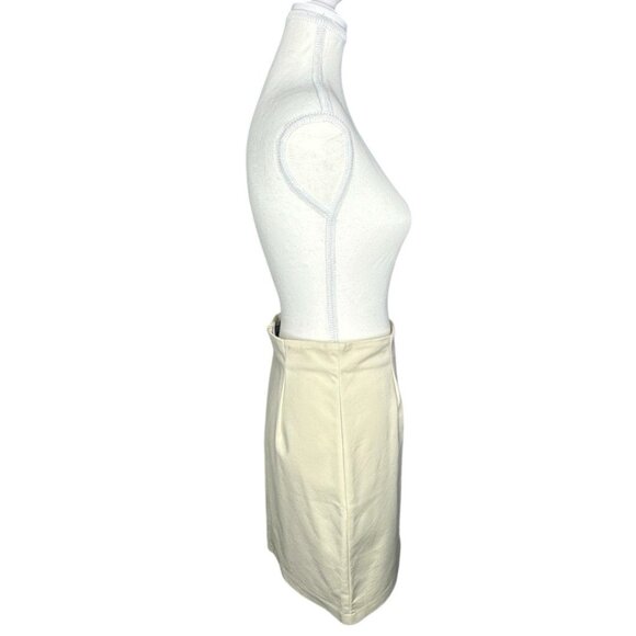 Vivienne‎ Tam Women's NWT Butterfly Beige Minimalist Pencil Skirt 6P/W28 - Picture 2 of 13
